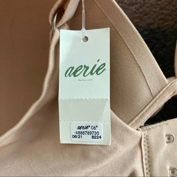 AERIE Sz 40D Deep V-Neckline Padded Adjustable Strap  No Underwire Bra - Picture 8 of 8